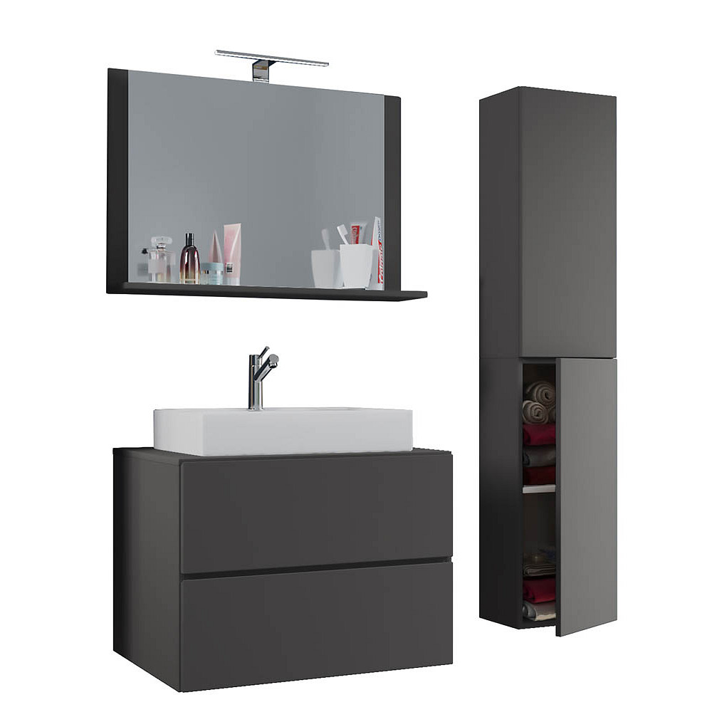 VCM my bath BadmöbelSet Lendas L 915211 anthrazit 114,0 x 52,0 x 150,0